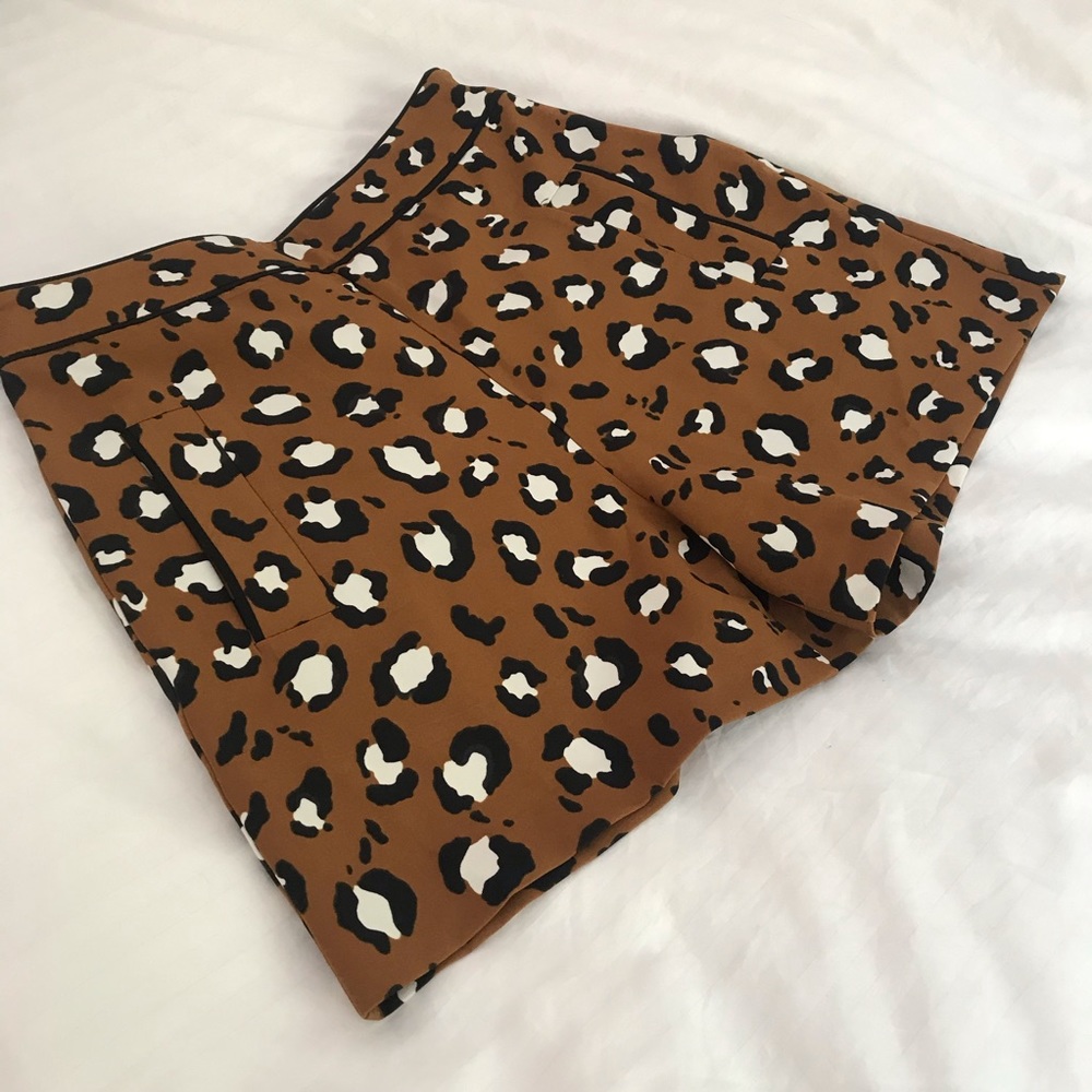 Zara cow print shorts